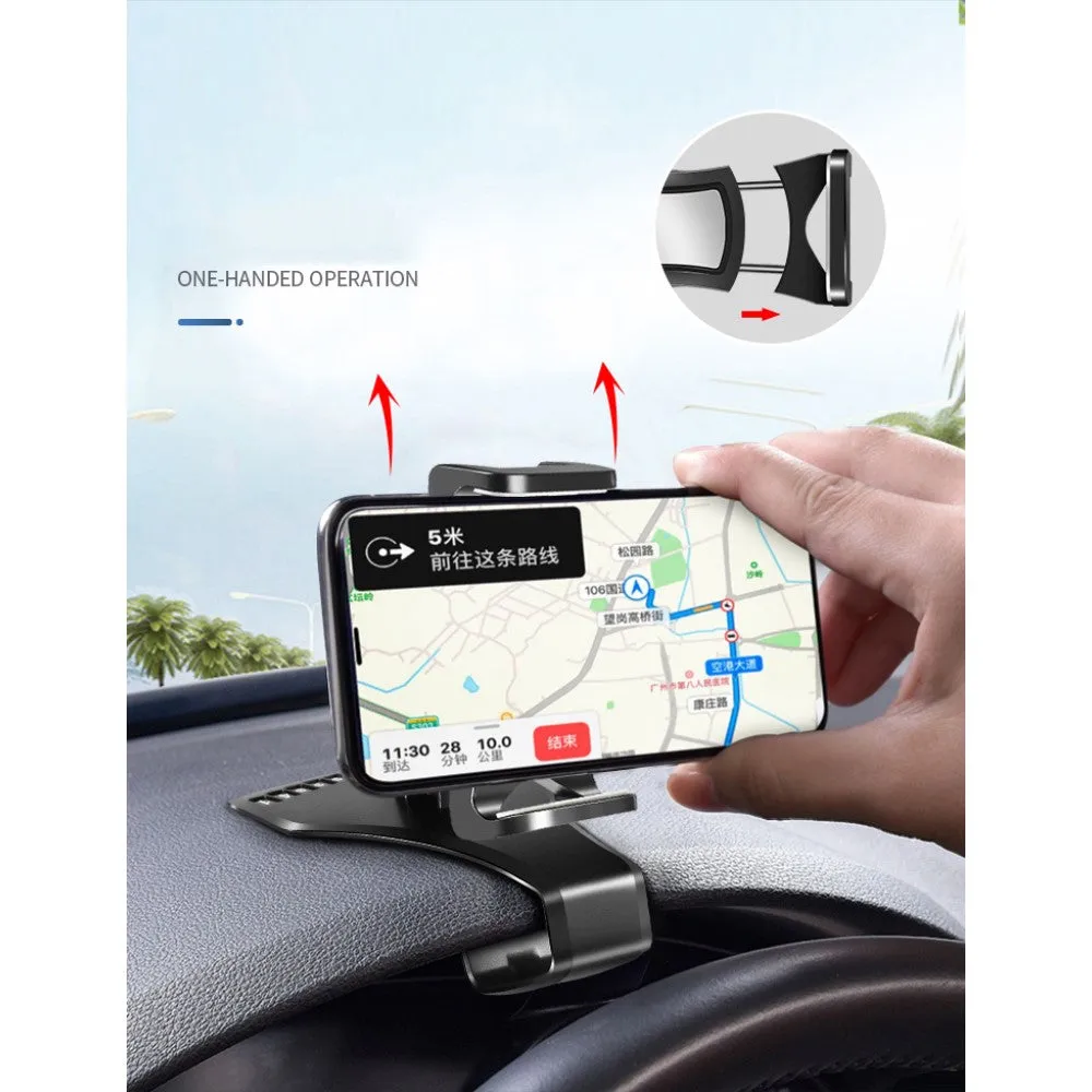 3 in 1 Car GPS Smartphone Holder: Dashboard / Visor Clamp   AC Grid Clip for Sharp Aquos Xx 302SH - Black
