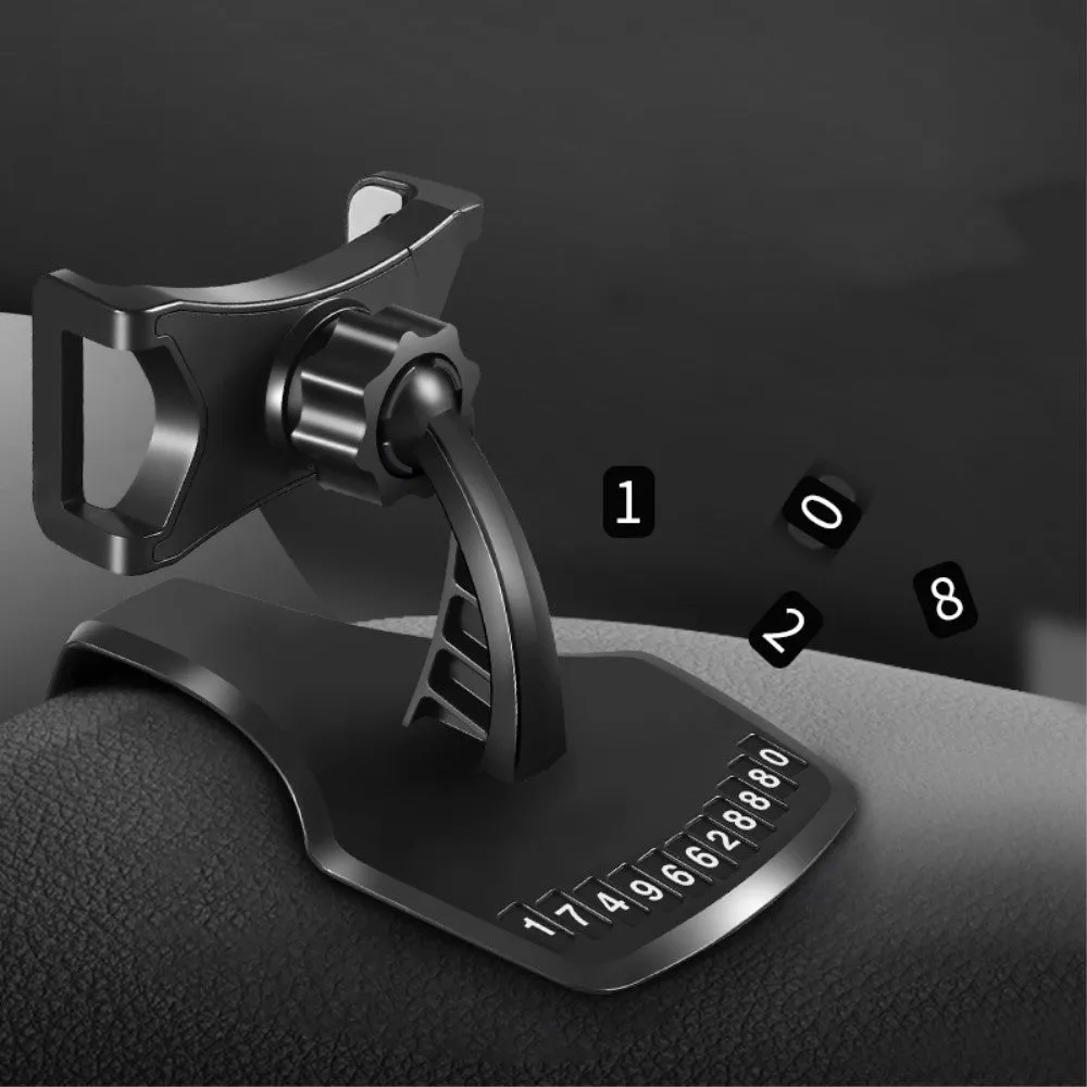 3 in 1 Car GPS Smartphone Holder: Dashboard / Visor Clamp   AC Grid Clip for Sharp Aquos Xx 302SH - Black