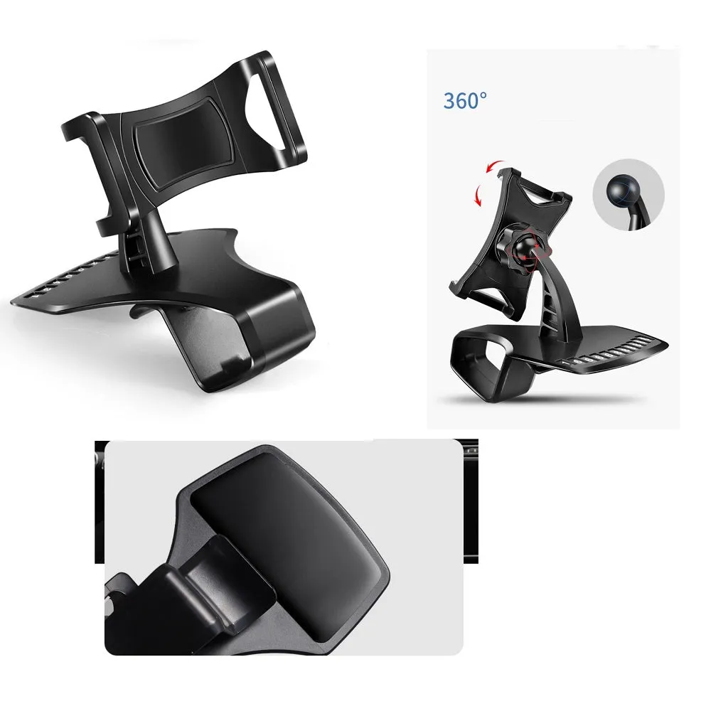 3 in 1 Car GPS Smartphone Holder: Dashboard / Visor Clamp   AC Grid Clip for Sharp Aquos Xx 302SH - Black