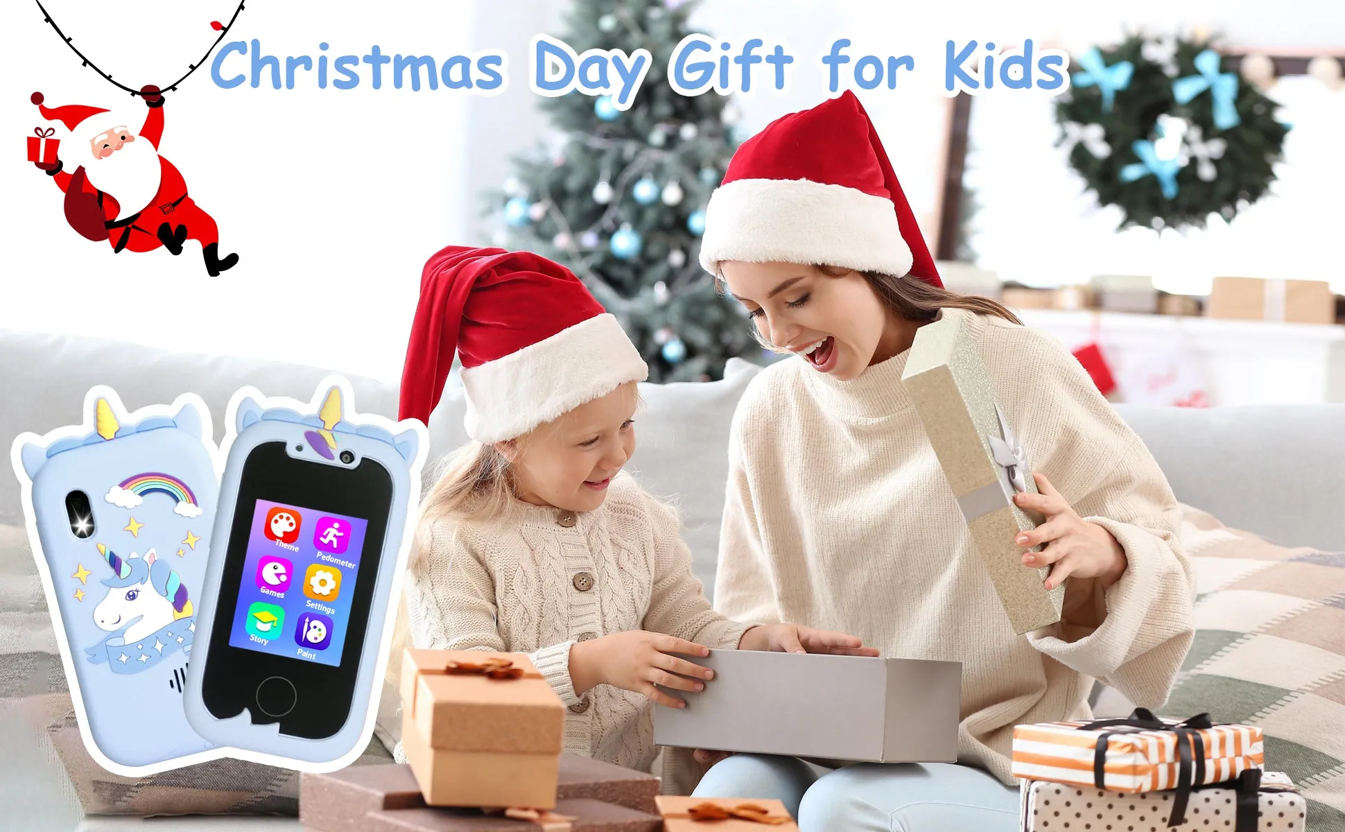 Daxiongmao Smart Phone for Kids & 3 -7 Year Old Boys Toys Unicorns Gifts Touchscreen Learning Toy Birthday Gifts