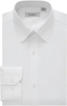 FAHIZO Men's Dress Shirt Regular Fit Soild Business Formal Long Sleeve Button Up Stretch Shirts