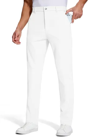 Golf Pants Men 30" 32" 34" Inseam 5 Pockets Stretch Slim Fit Lightweight Quick Dry Dress Chino Trousers