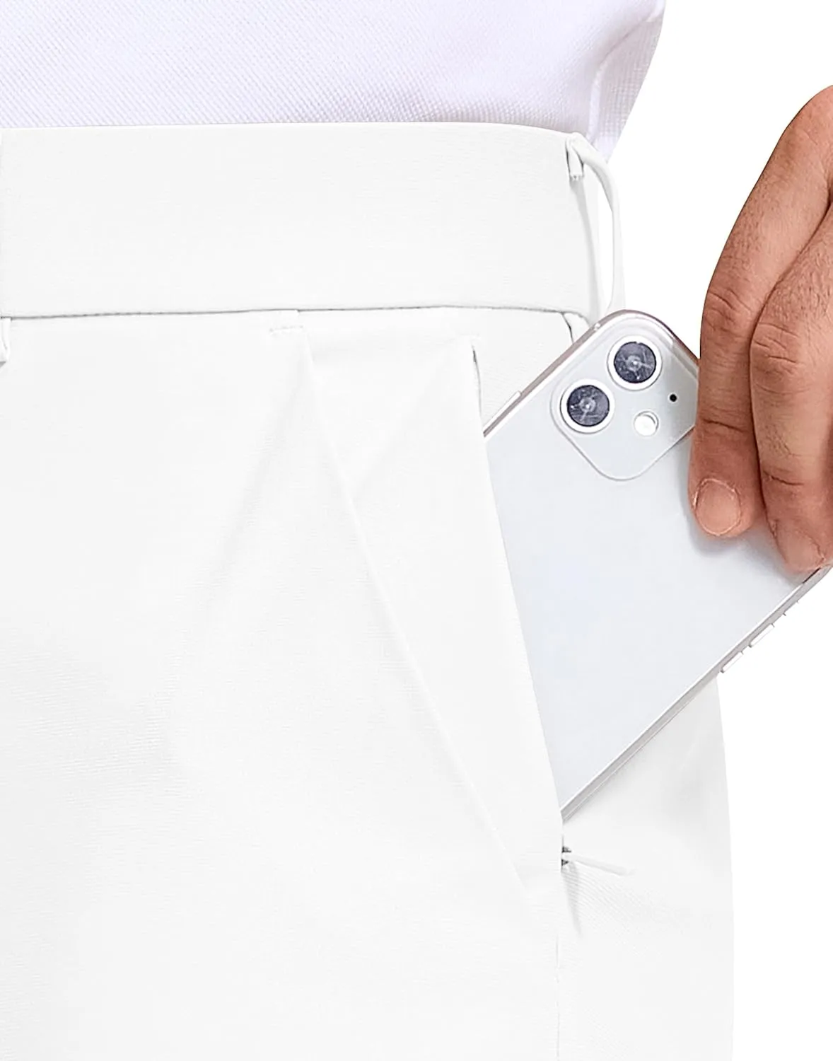 Golf Pants Men 30" 32" 34" Inseam 5 Pockets Stretch Slim Fit Lightweight Quick Dry Dress Chino Trousers