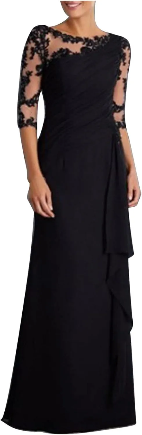 Lace Wedding Guest Dresses for Women Short Mother of The Groom Dresse Mother of The Bride Dress Chiffon Formal Evening Dress
