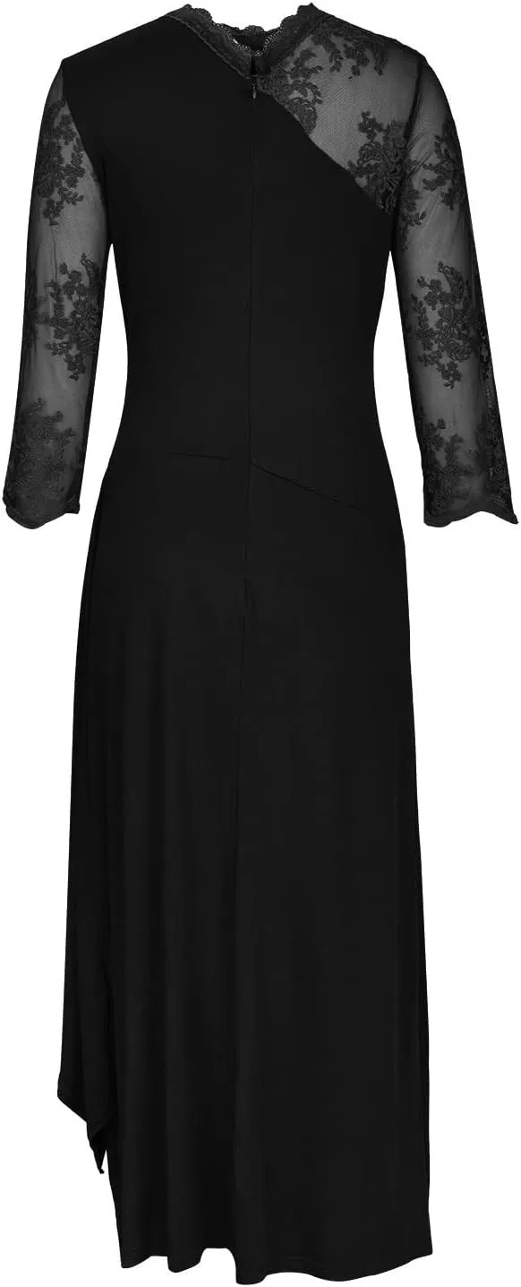 Lace Wedding Guest Dresses for Women Short Mother of The Groom Dresse Mother of The Bride Dress Chiffon Formal Evening Dress