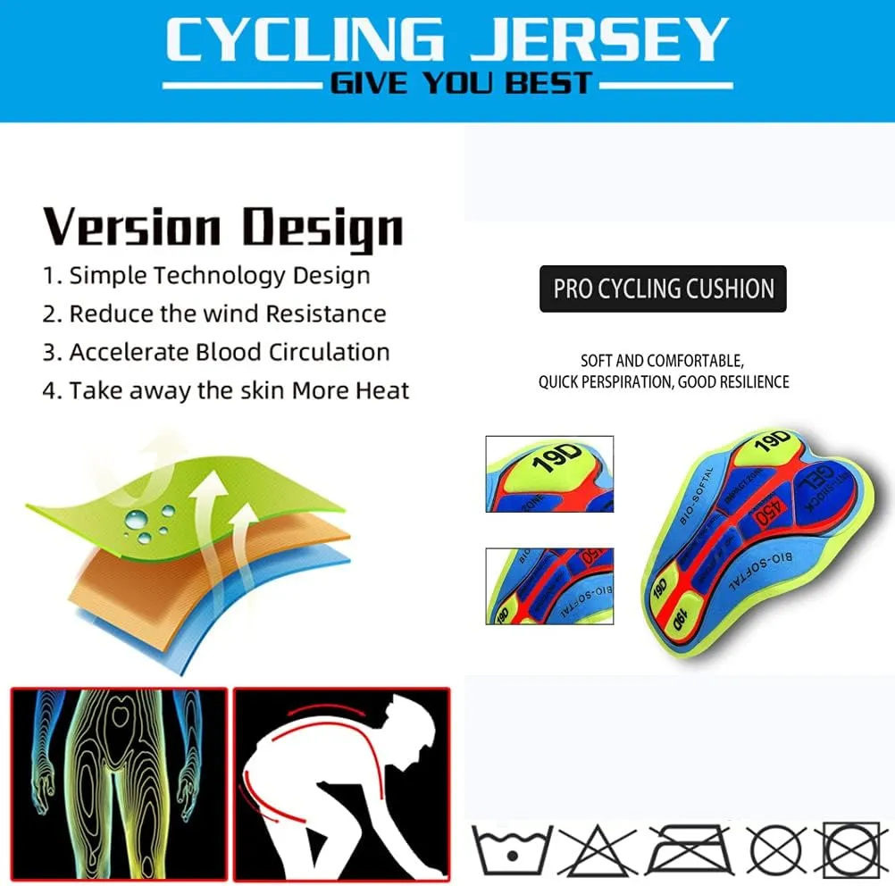 Men's Cycling Jerseys Tops Biking Shirts Short Sleeve Bike Clothing Full Zipper Bicycle Jacket with Pockets