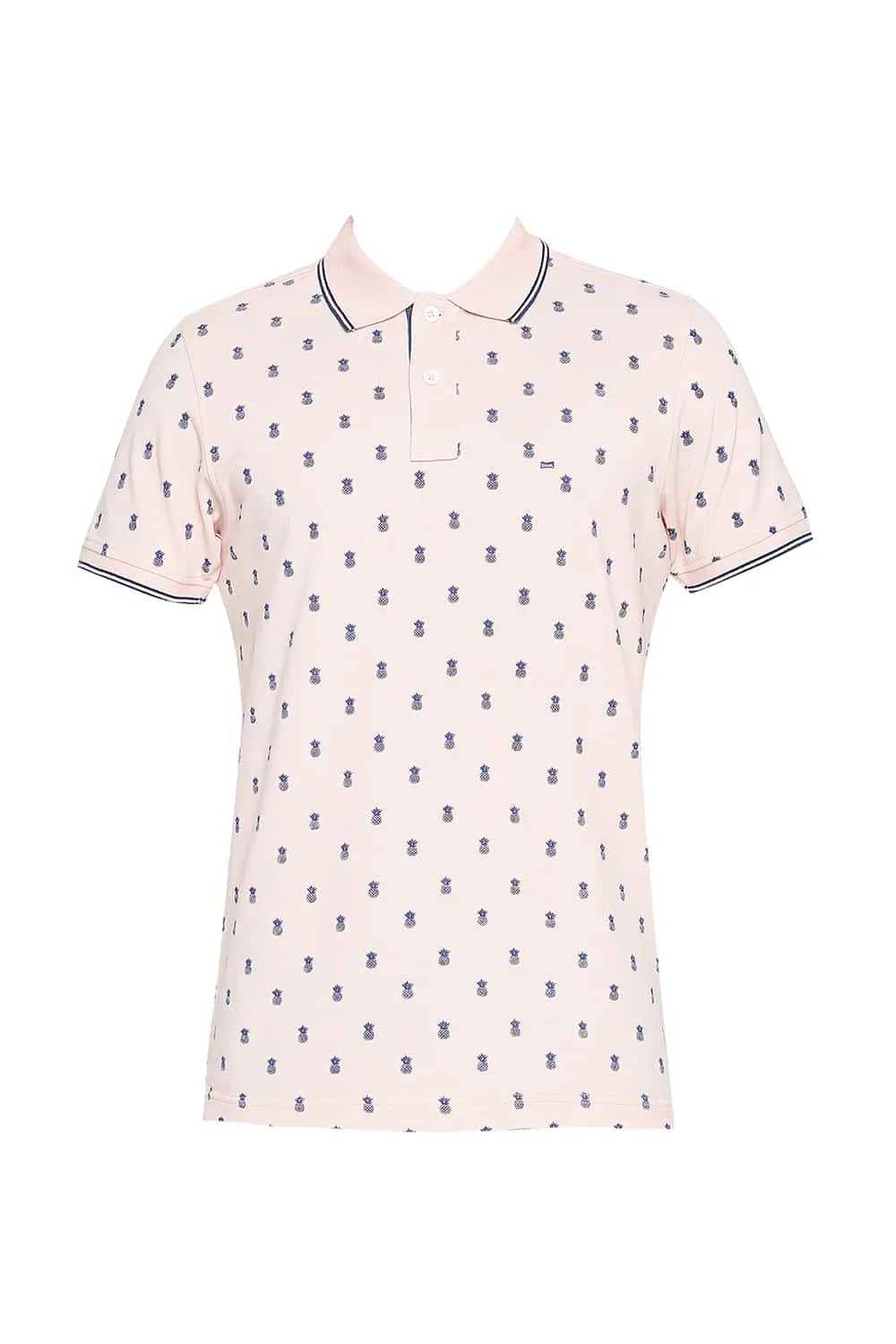 Muscle Fit Printed Polo T-shirt