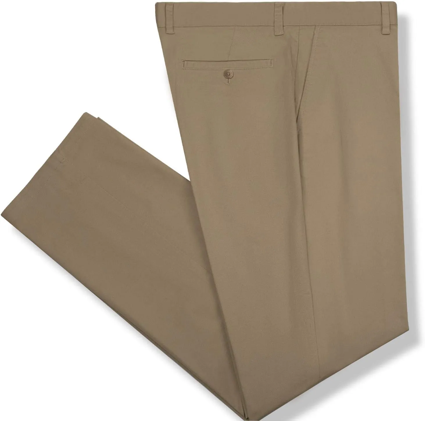 P&L Men's Casual Pants Straight Fit Cotton Stretch Flat Front Trousers for Man