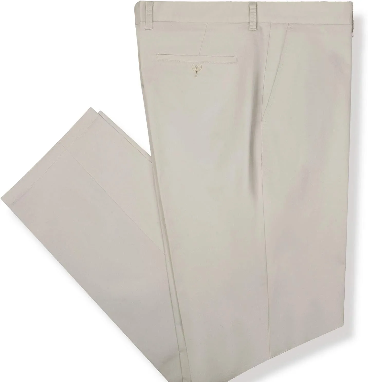 P&L Men's Casual Pants Straight Fit Cotton Stretch Flat Front Trousers for Man