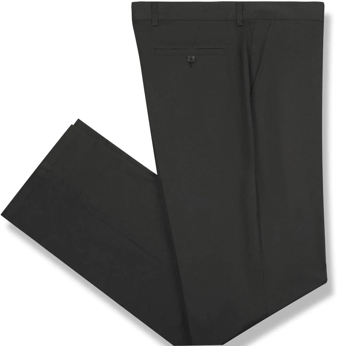 P&L Men's Casual Pants Straight Fit Cotton Stretch Flat Front Trousers for Man