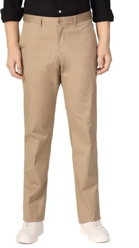 P&L Men's Casual Pants Straight Fit Cotton Stretch Flat Front Trousers for Man