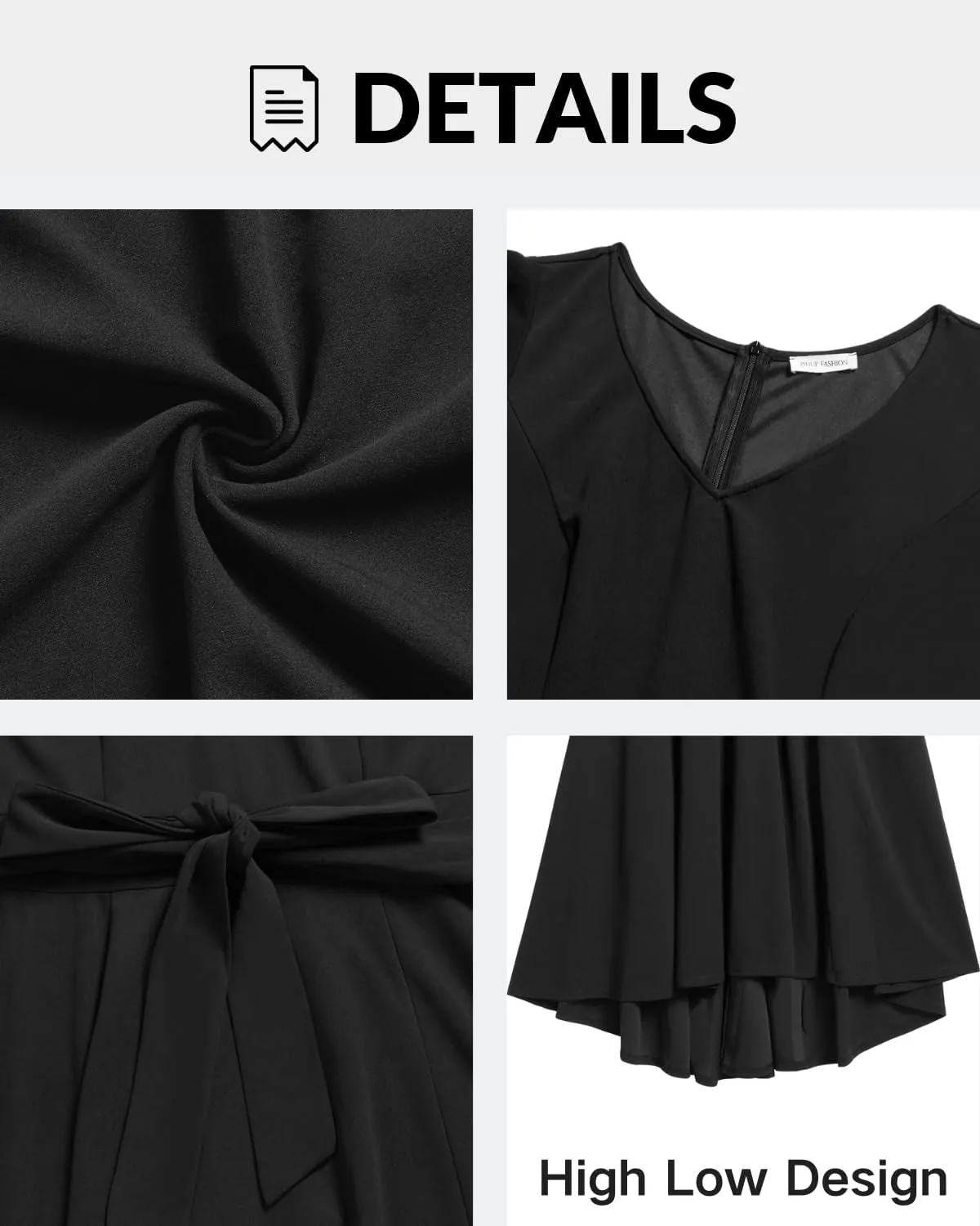 Pinup Fashion Plus Size Wedding Guest Dress Formal - Flutter Sleeve Cocktail Party High Low Dresses with Pockets