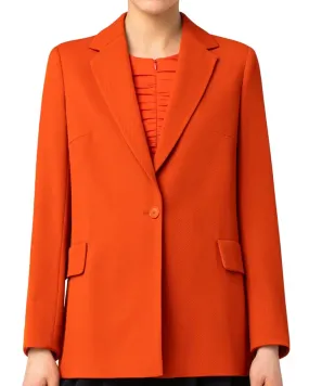 Red Currant Wool Trioctine Boyfriend Blazer
