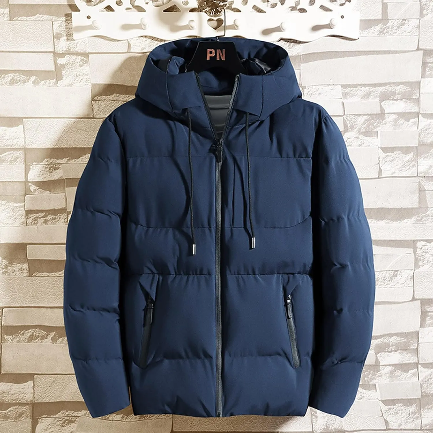 SHOPESSA Mens Down Jackets & Parkas Thicken Puffer Coat Warm Jacket Mens Coats and Jackets Winter Cold Weather Warm Clothes