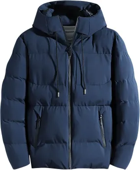 SHOPESSA Mens Down Jackets & Parkas Thicken Puffer Coat Warm Jacket Mens Coats and Jackets Winter Cold Weather Warm Clothes