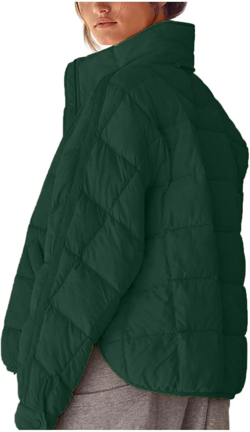 Womens Lightweight Puffer Jacket Quilted for Women Jacket Reversible Button Down With Hood Puffer Fancy Fit It Coat