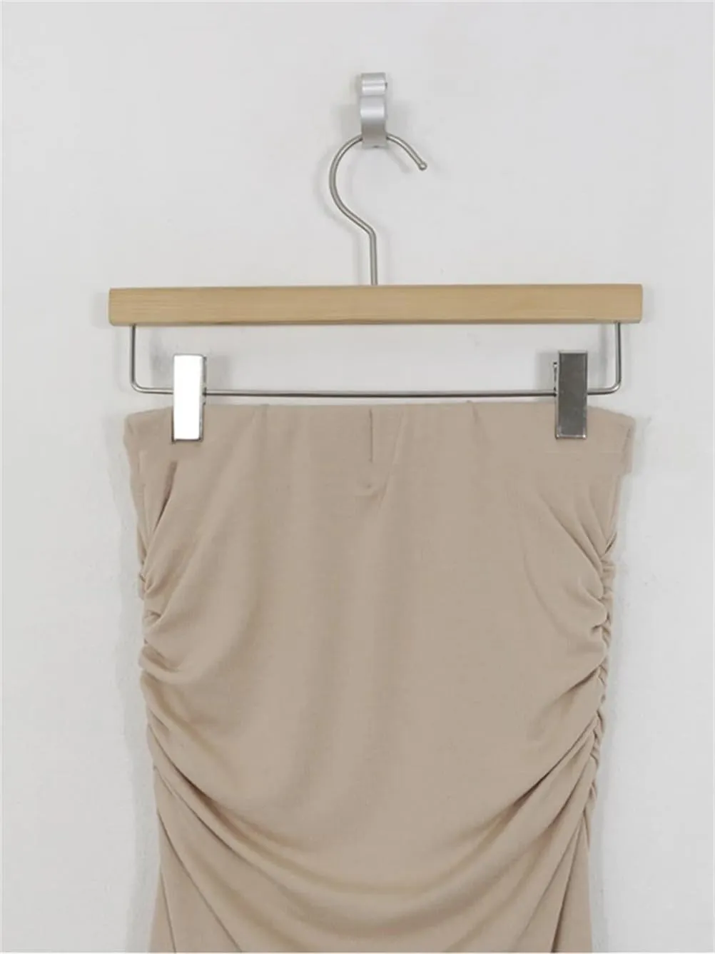 Women's Pleated Satin High Waist Skirt A-Line Casual Classic Retro Outdoor Skirt